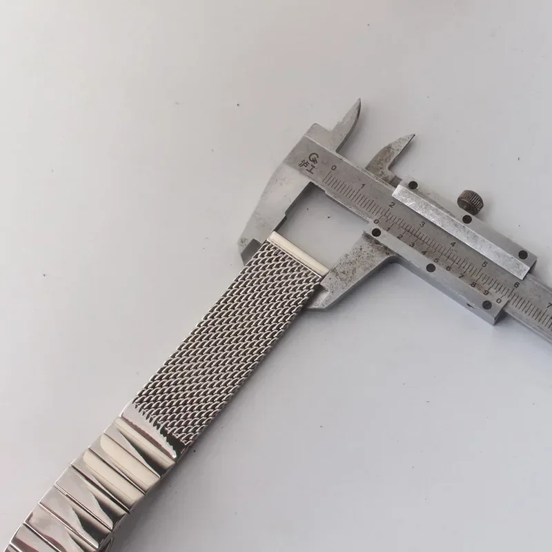 الصلبة الفولاذ المقاوم للصدأ الأشرطة القيادة حزام (استيك) ساعة نشر مشبك القرش شبكة مصقول الأعمال حزام (استيك) ساعة سوار 18/20/22/24 مللي متر #3