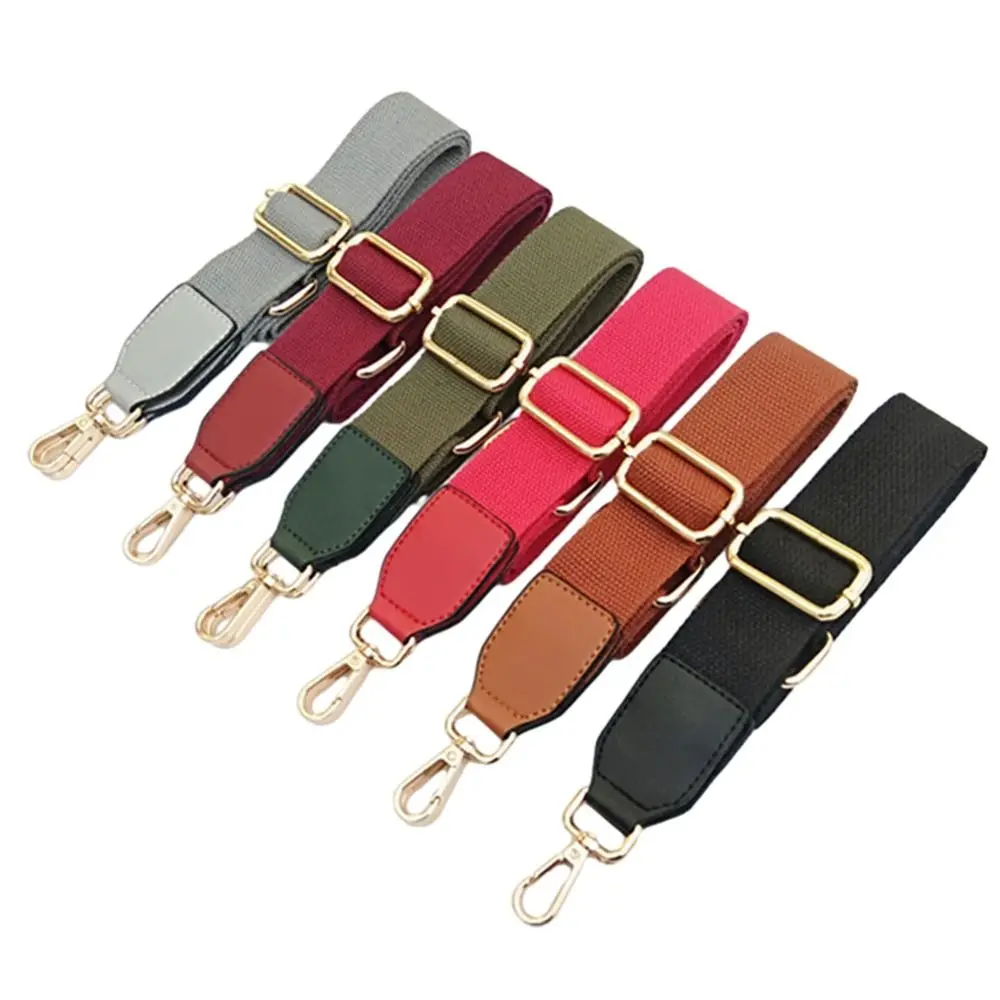 Solid Color Nylon Handbags Strap Shoulder Bag Strap Belts For Bags Adjustable Replacement Bag Handles Bag Accessories