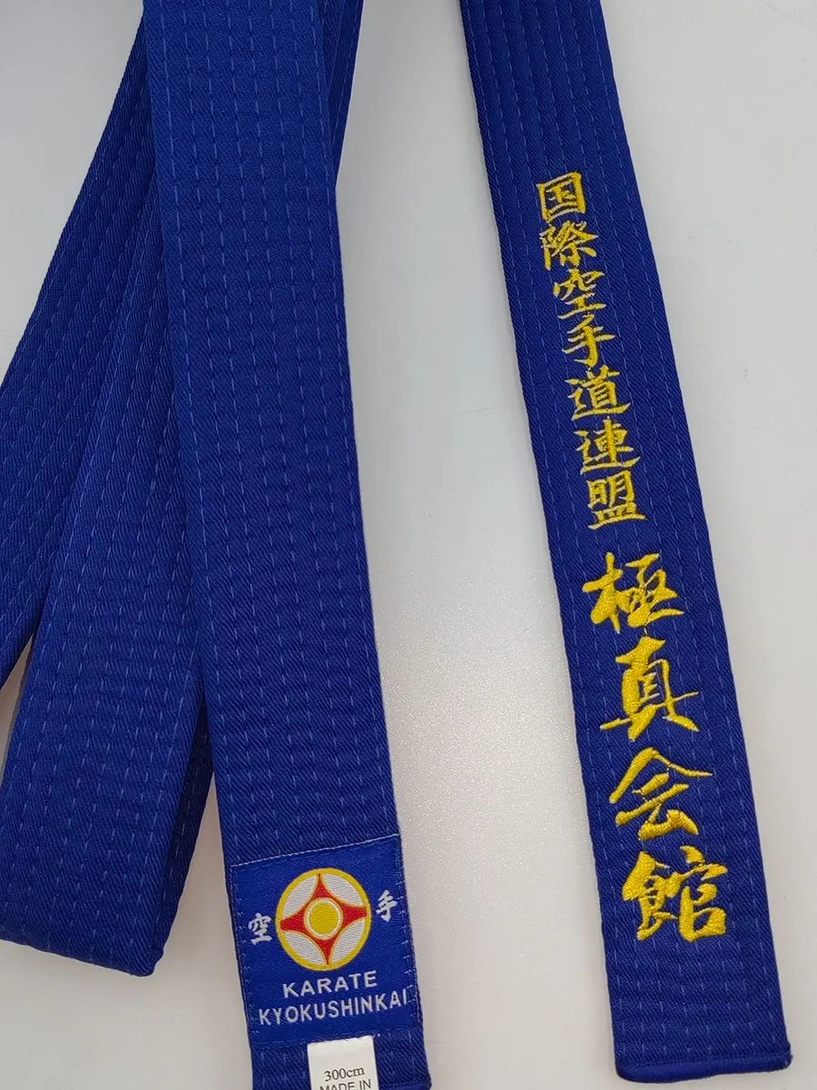 International Karate Federation Kyokushi Sports Color Belt,Unisex Martial Arts Customized Processing Embroidery Text Label Logo