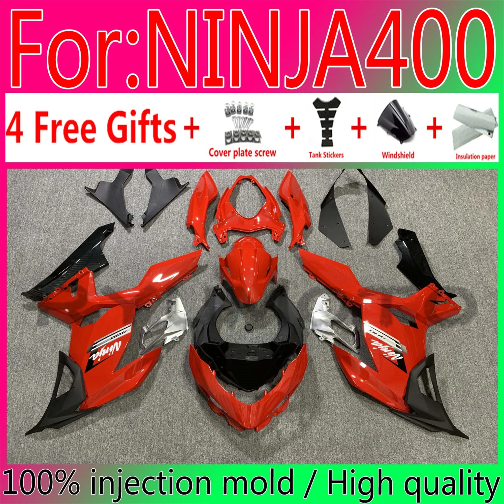 

New ABS Injection Molded Plastics Fairings Kit For Kawasaki Ninja400 Ninja 400 18 20 Kawasaki Ninja 400 18-20 Fairing