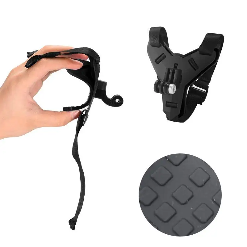 

Motorcycle Helmet Chin Strap Mount Phone Clip Holder Bracket For Action And Sports Camera Accessories