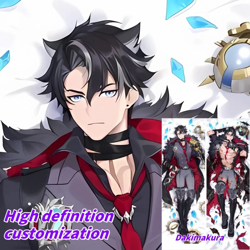 

Dakimakura Anime Genshin Impact Wriothesley Double-sided Print Of Life-size Body Pillowcase Gifts Can be Customized