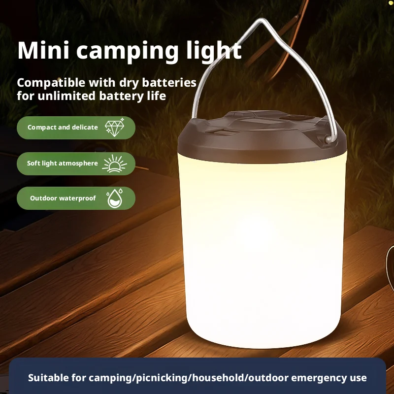 Outdoor Camping Lantern Atmosphere Tent Lighting Handheld Campsite Light Portable Illumination for Wilderness Adventures