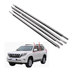 Car Weatherstrips Window Outer Seal Strips Trim Styling For Toyota Prado 2010-2020 Exterior Auto Moldings Accessories 4pcs