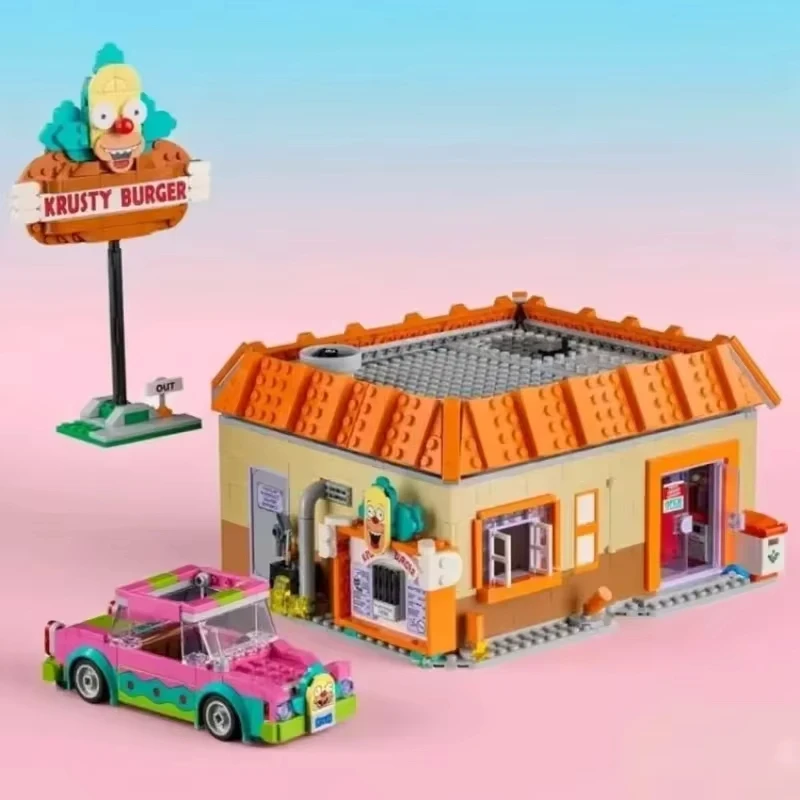 

2026 new MOC Burger restaurant model city street view creative building block gifts DIY toys holiday gifts for people