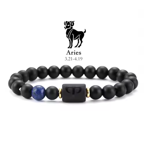 12 Zodiac Bracelets Natural Stone Cancer Virgo Leo Libra Bracelet Couples Friendship Gifts Bracelets jewelry pulsera hombre - Image 38