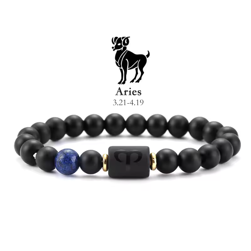 12 Zodiac Bracelets Natural Stone Cancer Virgo Leo Libra Bracelet Couples Friendship Gifts Bracelets jewelry pulsera hombre - Image 38