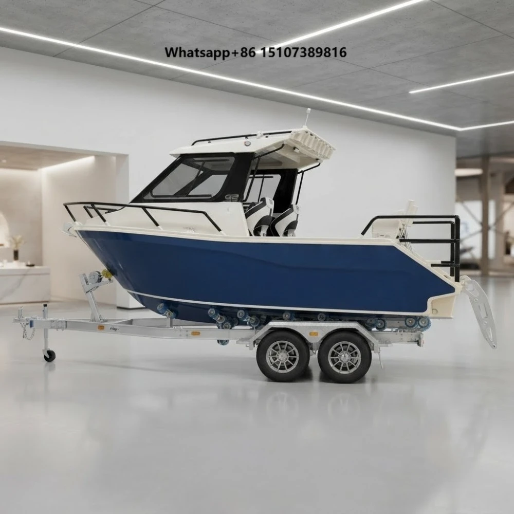 Profisher 6.25m 19ft Small Comfortable Aluminum Fishing Boat Leisure Yacht for Family Use G2