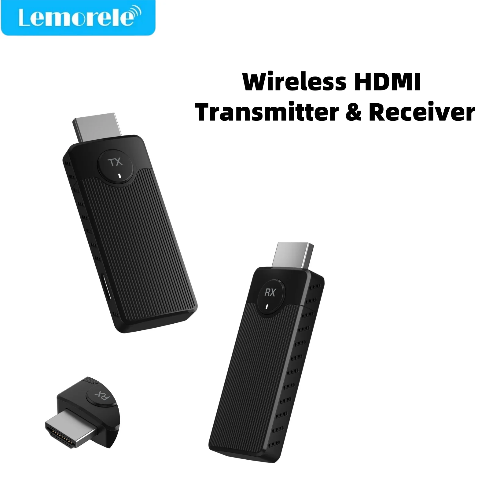 

Lemorele Wireless HDMI Transceiver Video Transmitter and Receiver Extender Kit Display Adapter for TV Monitor Projector Switch
