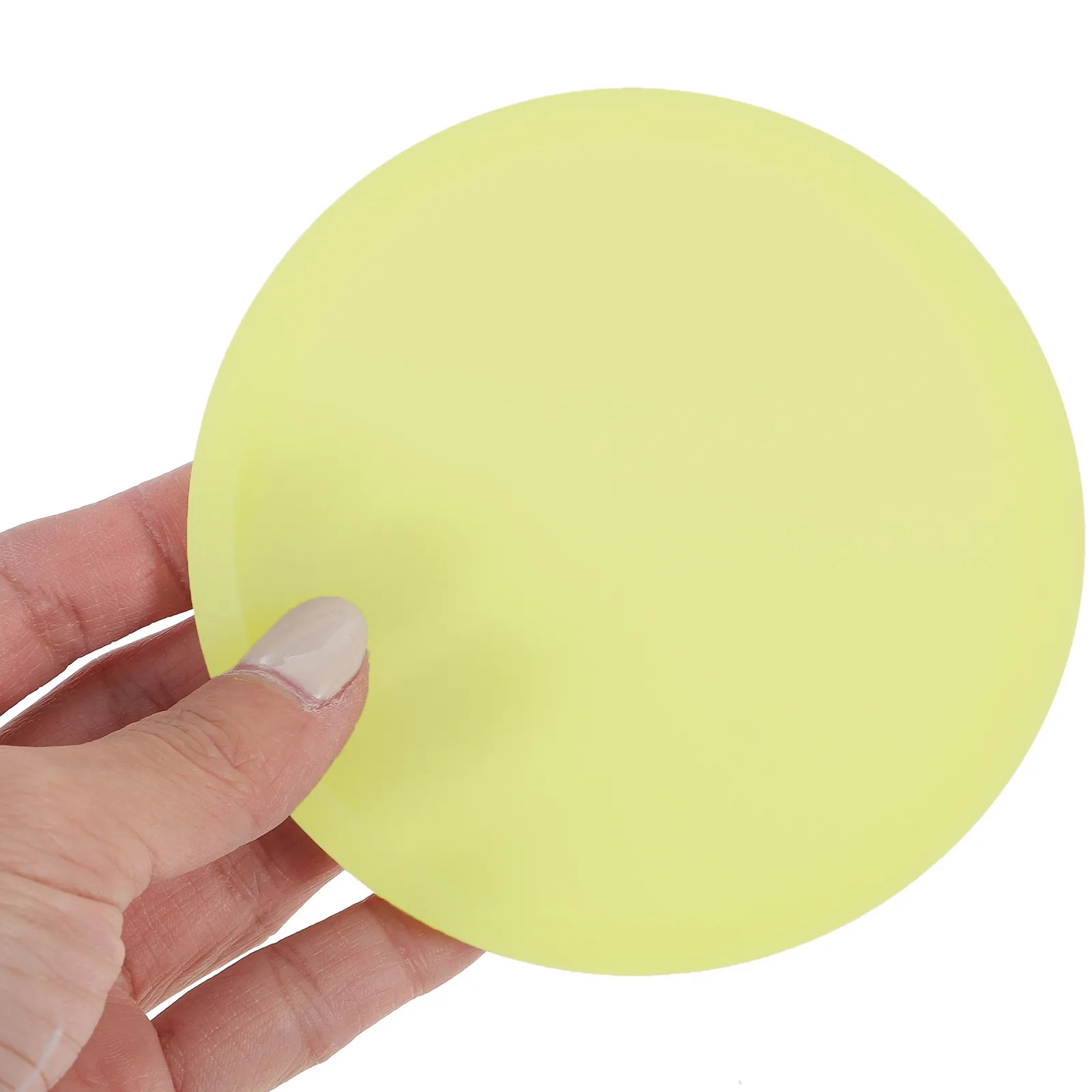 5Pcs Silicone Coasters Yellow Luminous Anti-Slip Waterproof Round Cup Mat Kitchen Home Bar Glowing Drink Coaster