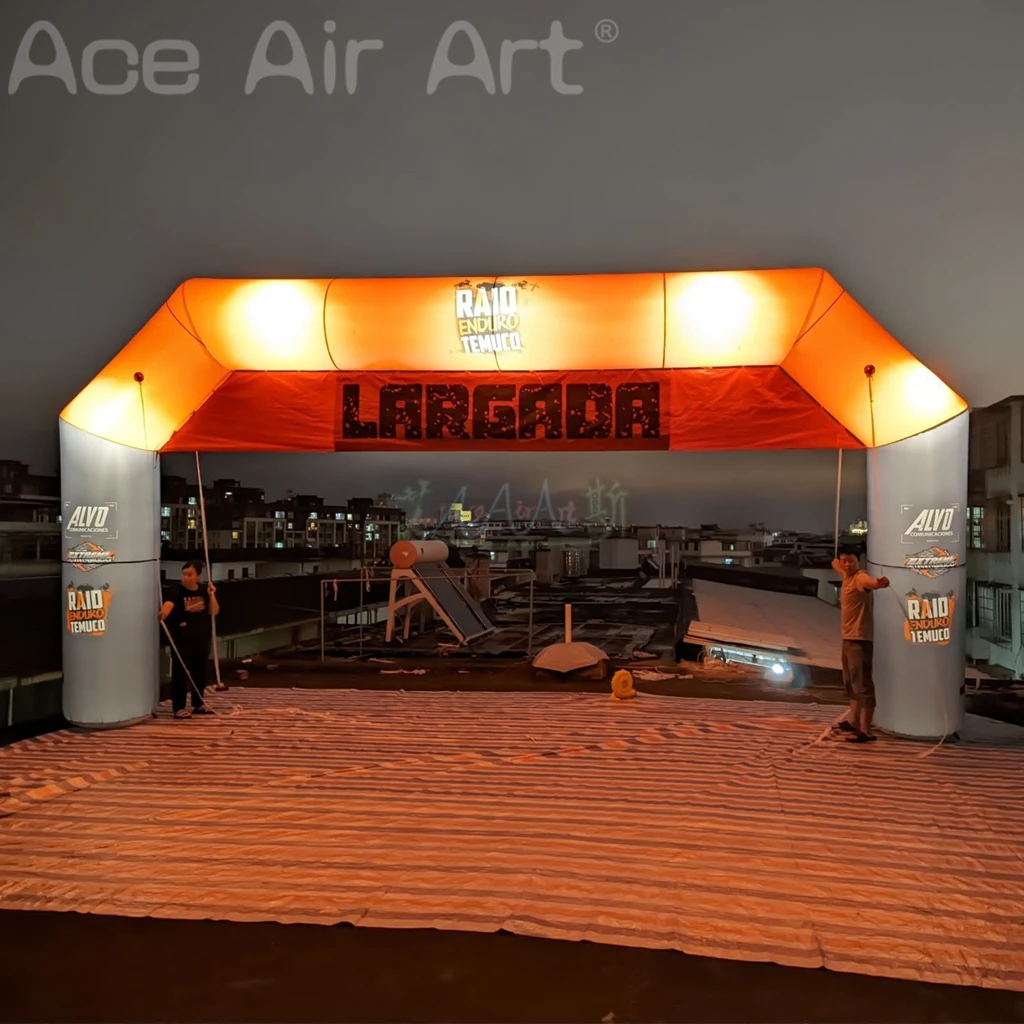 Inflatable Advertising Arch With Led Lights  Inflatable Finish Line Arch Inflatable Archway for  Event Promotion Exhibition