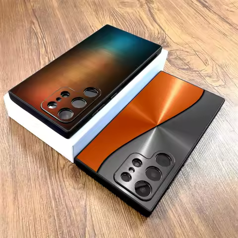 Brushed Metal Texture Steel Print Case for Samsung Galaxy S25 Edge S24 Plus S20 S21 FE S23 Ultra Black Soft Phone Cover