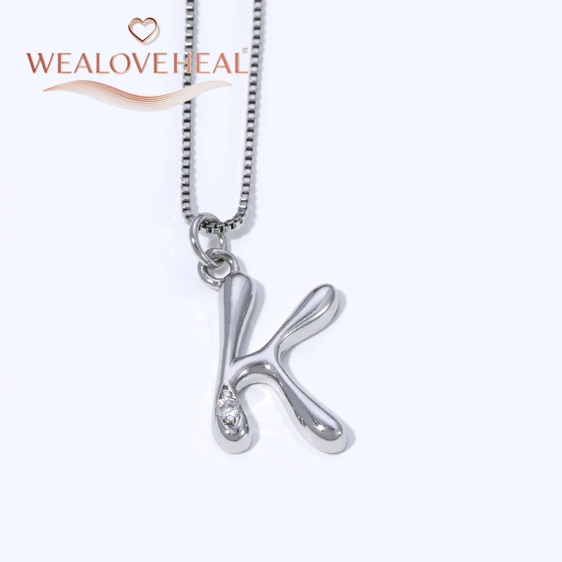 Rhodium-Plattierte Messing A-Z Initial-Halskette, Funkelnder Solitär-CZ-Buchstabenanhänger, Zierlicher Alphabet-Schmuck, Personalisiertes Namensgeschenk – Detail 29