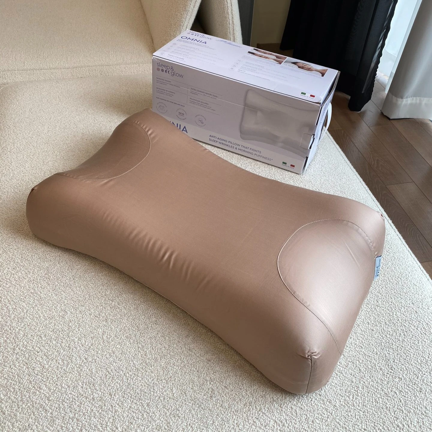 Bestselling Luxury Brand Sleep-Glow Anti-aging Beauty Pillow Combats Sleep Wrinkles, Adjustable Memory Foam F.L.G. Holiday Gift