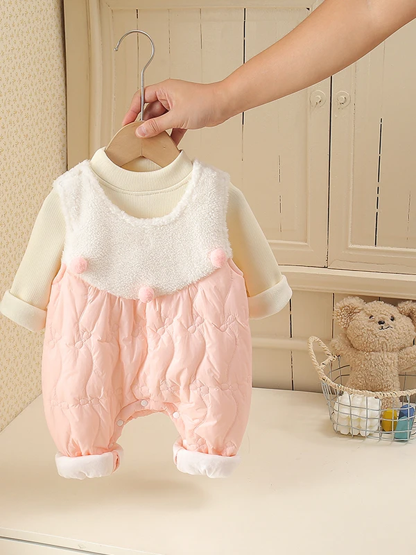 

Thiened Fce Baby Girl Clothes Autumn Winter Outfit Set Cute Princ Rer Two-Piece Suit High Waist Long Pants Polyest...