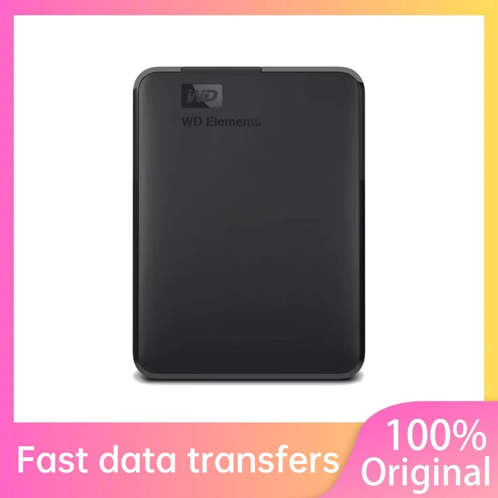 Western Digital WD Elements Disco rigido esterno USB 3.0 da 2,5 "5TB 4TB 2T 1T Disco rigido HDD esterno portatile per PC desktop portatile
