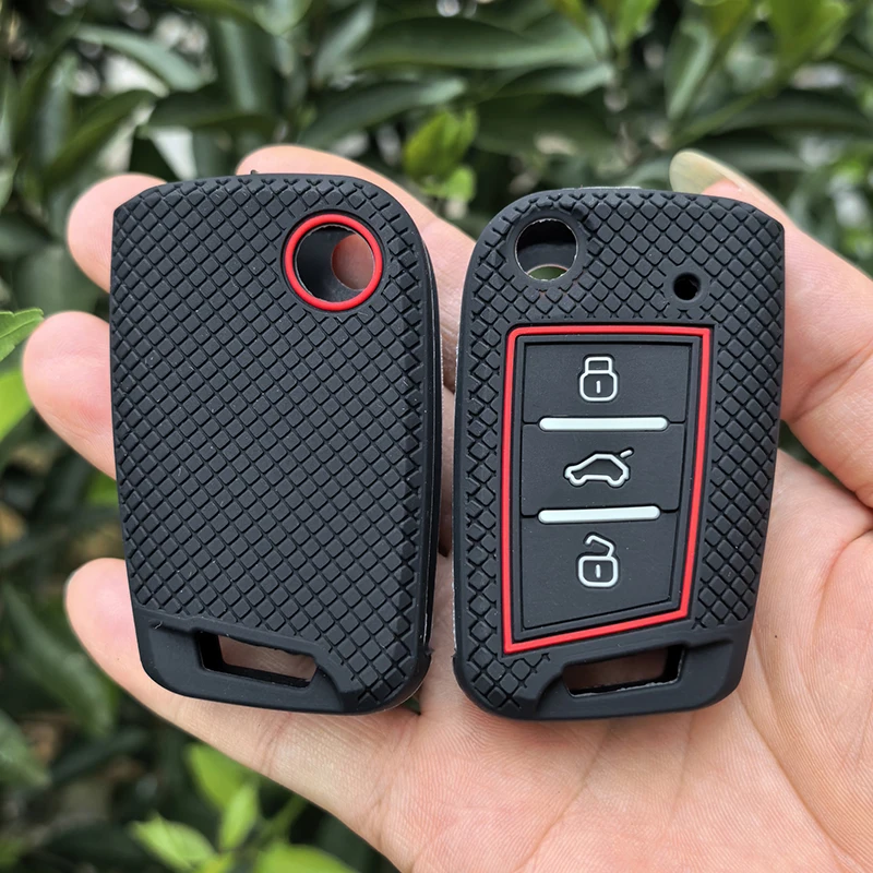 Schlüsseletui für VW Golf7 GTI POLO T-Cross T-Roc Touran Tiguan Skoda Octavia Rapid Kodiaq Fabia Seat Ibiza Leon Ateca Arona
