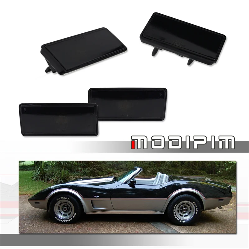 

Car Front / Rear Bumper Side Marker Light Housings Kit For Chevy Corvette C3 1974 1975 1976 1977 1978 1979, No Bulb / Socket