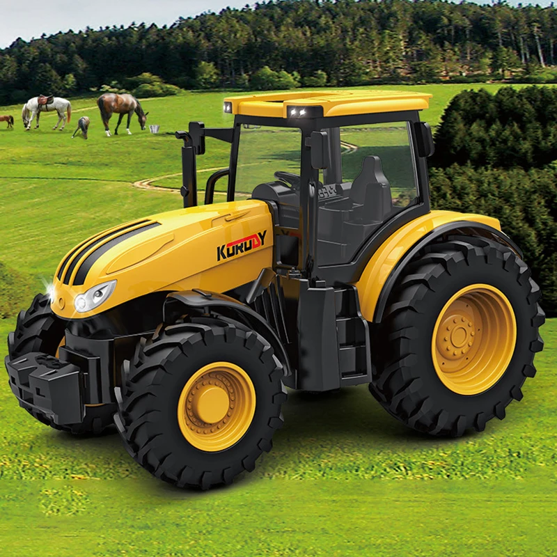 Remolque de Tractor de granja de coches de juguete para niños, camión de construcción de ingeniería, máquina agrícola, planeador inercial para