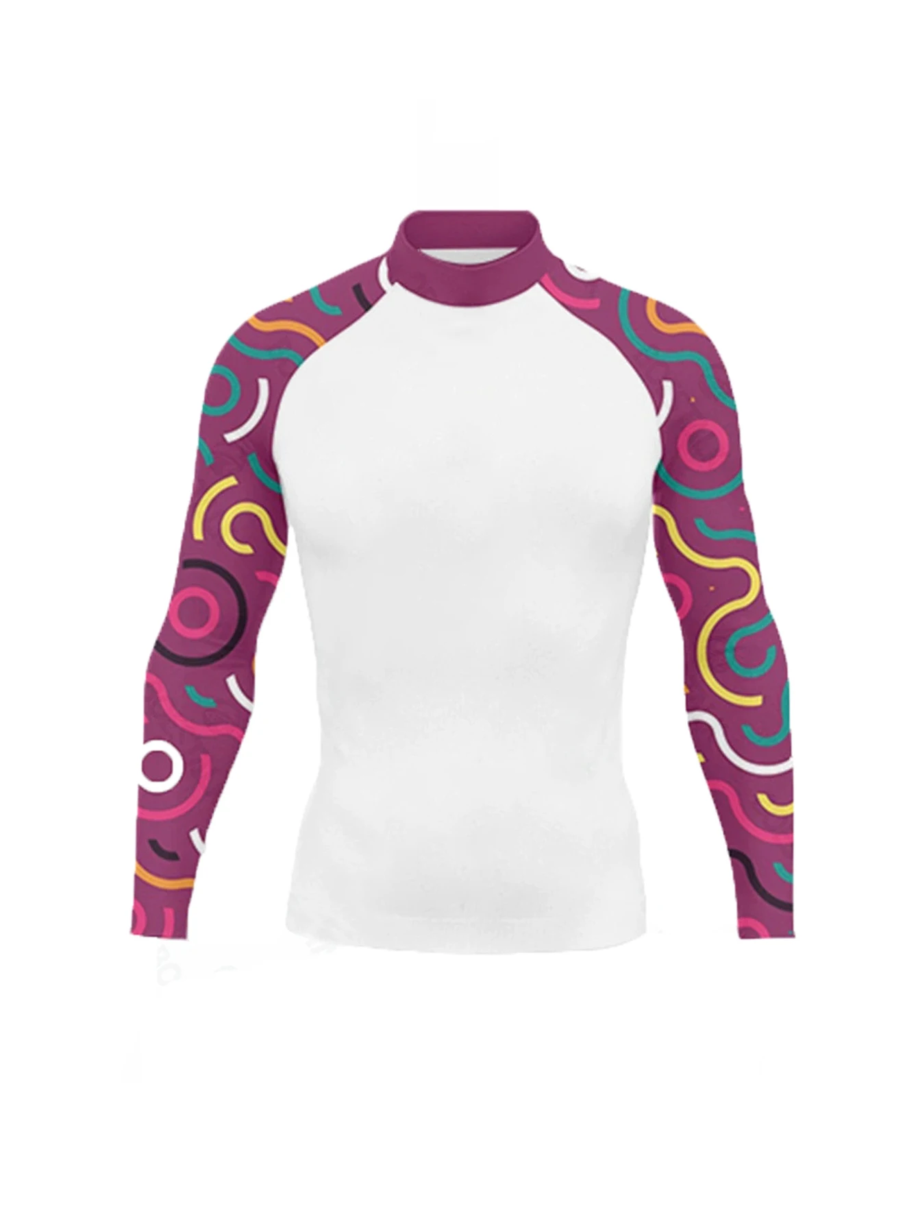 

Men's Rashguard UV Quick Dry Long Sleeve Surfing T-Shirt Swimwear UPF Lycra Sunscreen Beachwear