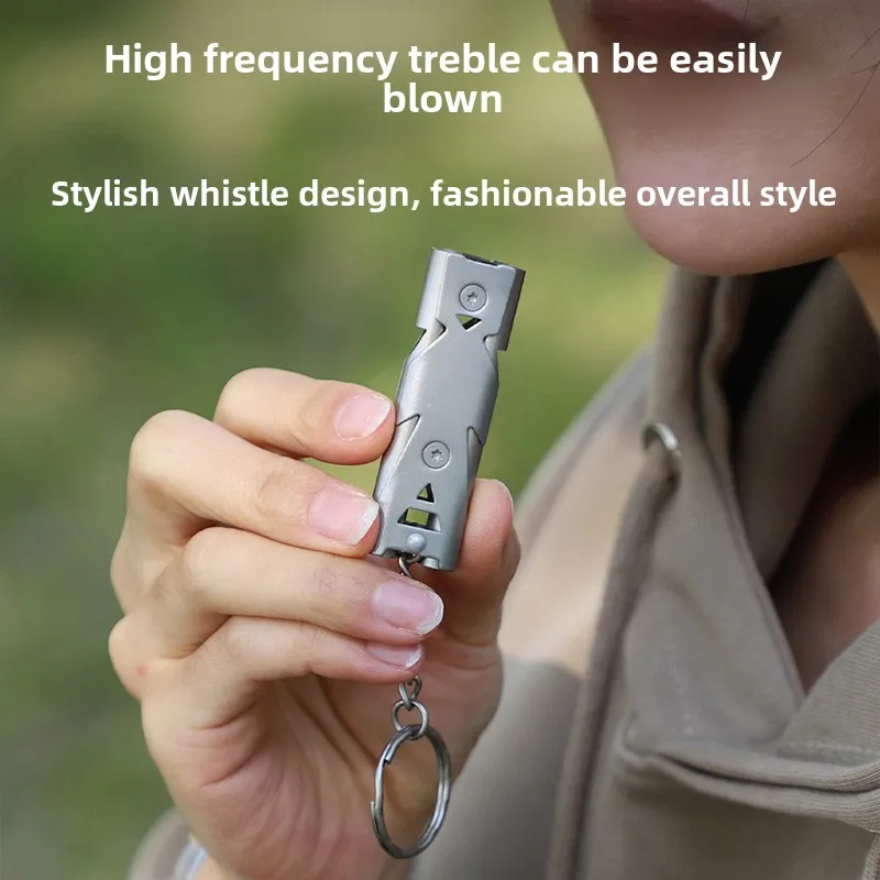 Notpfeife für den Außenbereich, Hochfrequenz-Erdbeben-Rettungspfeife, Muschelpfeife mit hoher Punktestand, explosive Doppelrohrpfeife