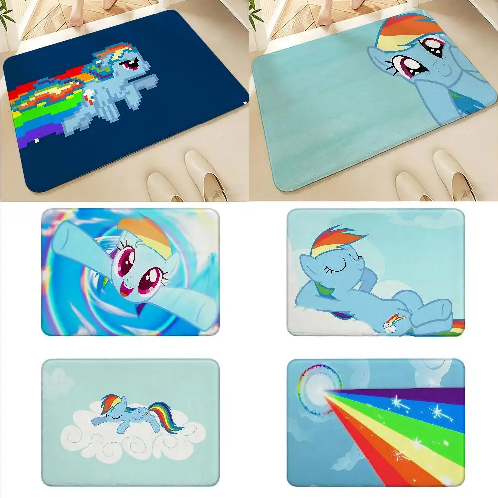 R-Rainbows Dash Floor Mats Home Laundry Rug Carpet For Living Room Decor Lounge Area Anti-slip Foot Mat Entrance Doormat