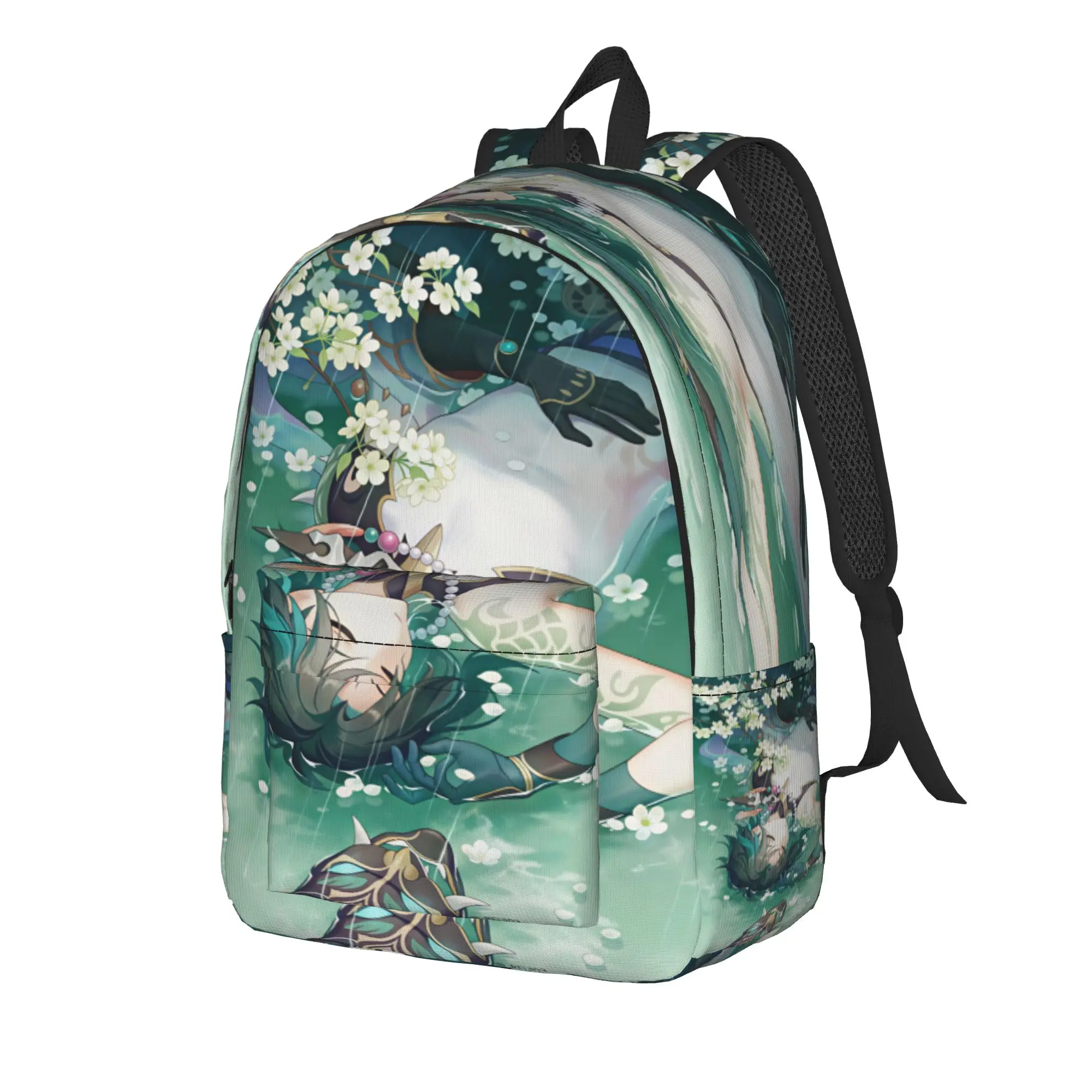 Genshin Impact Backpack Game Character Teen Polyester Travel Backpacks Big Casual High School Bags Rucksack
