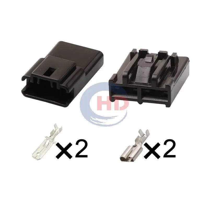 1-20 sets  2pin auto wiring harness plug cable electric plug connector HD0230-6.3-11 346027-1