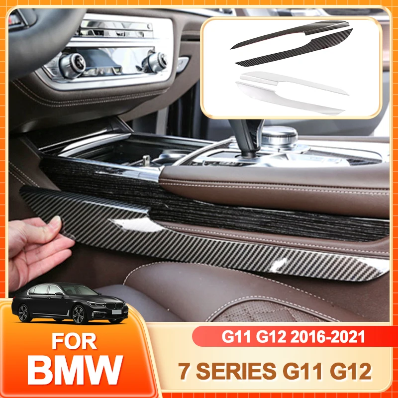 

Glasses Holder Hot ABS Car Center Console Gear Shift Panel Side Trim Strip Stickers For BMW 7 Series G11 G12 2016-2021 Auto I