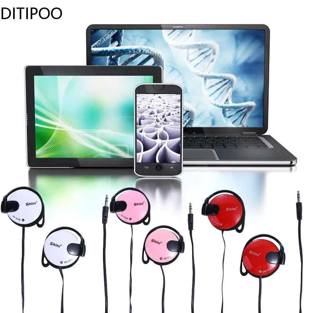 

3.5mm Bass Headphones Ear Hook Headset Sports Earphone Wired Earpiece For Mp3 Computer Mobile Telephone