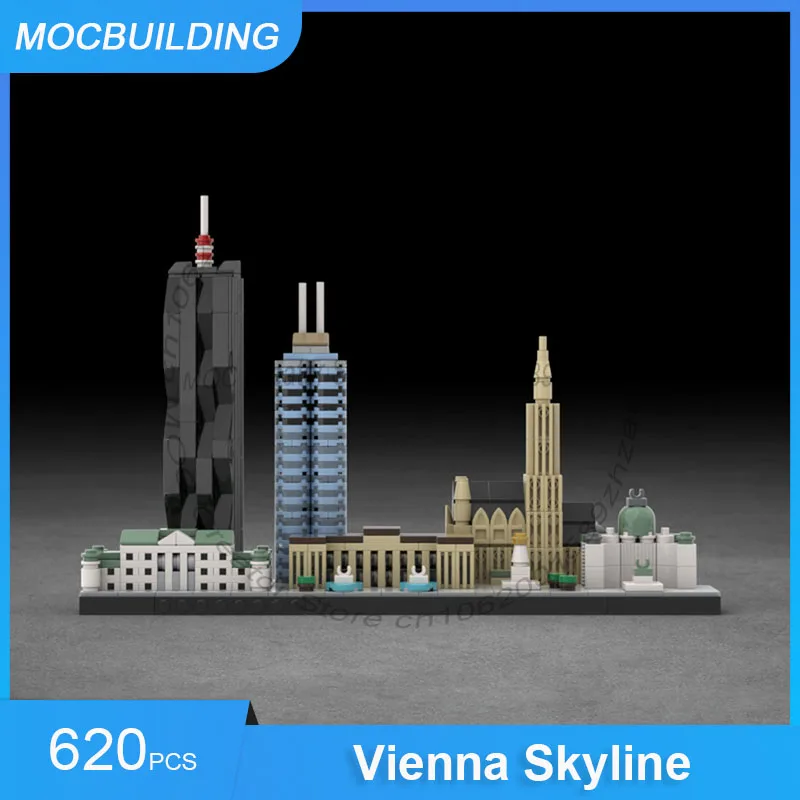 MOC اللبنات فيينا أفق العمارة عرض نموذج لتقوم بها بنفسك تجميع الطوب الإبداعية التعليمية عيد الميلاد اللعب الهدايا 620 قطعة #2