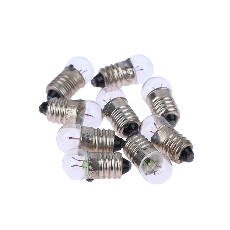 

10Pcs Miniature Round 1.5V 2.5V 3.8V Small Light Bulbs For Student Experiment Small Light Bulbs Flashlight Bulb Beads 2.5*1.0cm