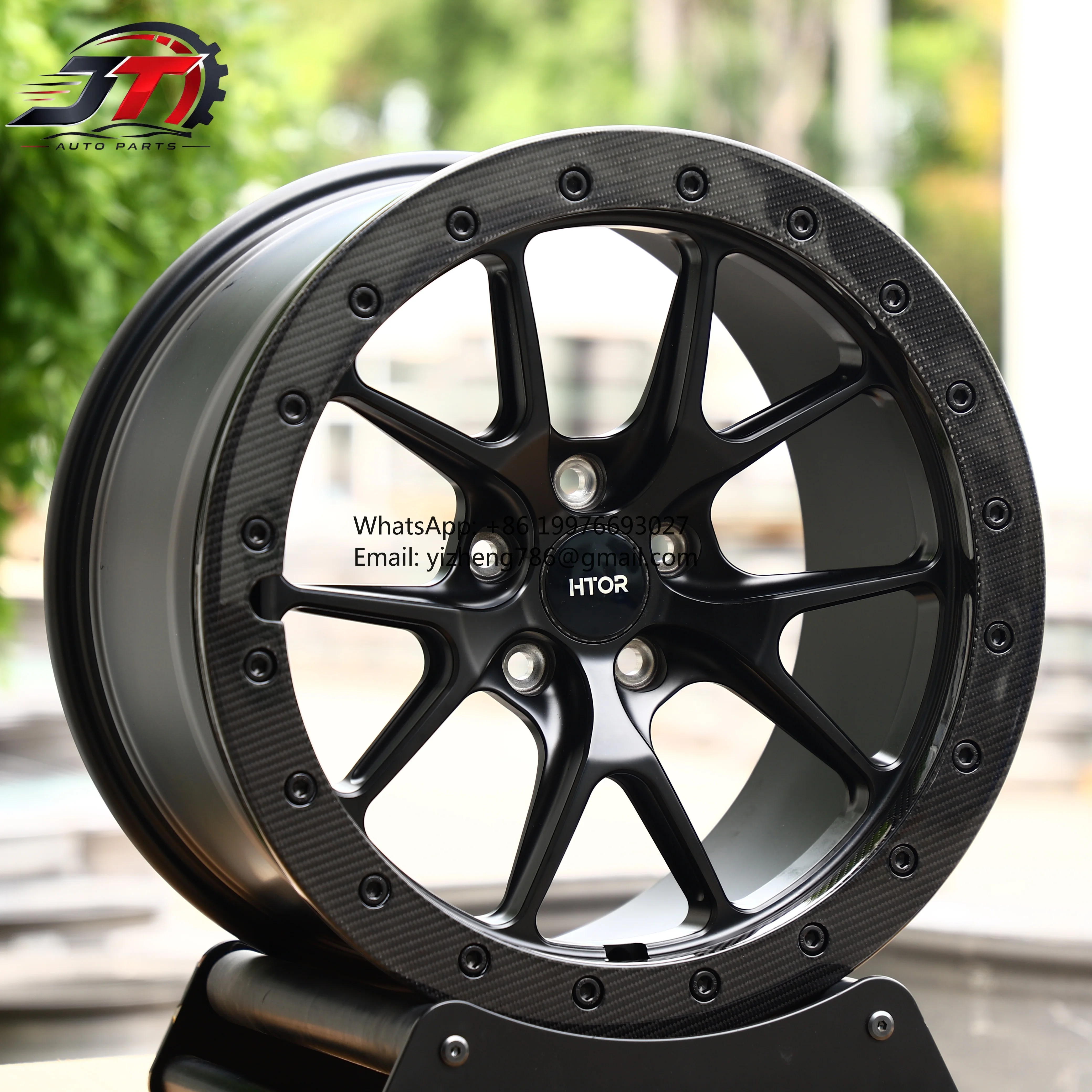 JT Forged Wheels Matte Black Carbon Fiber Edge 16-24 Inch Forged Wheels 5 Lugs Car Rims For SUV For A4 For Macan For Cayenne For