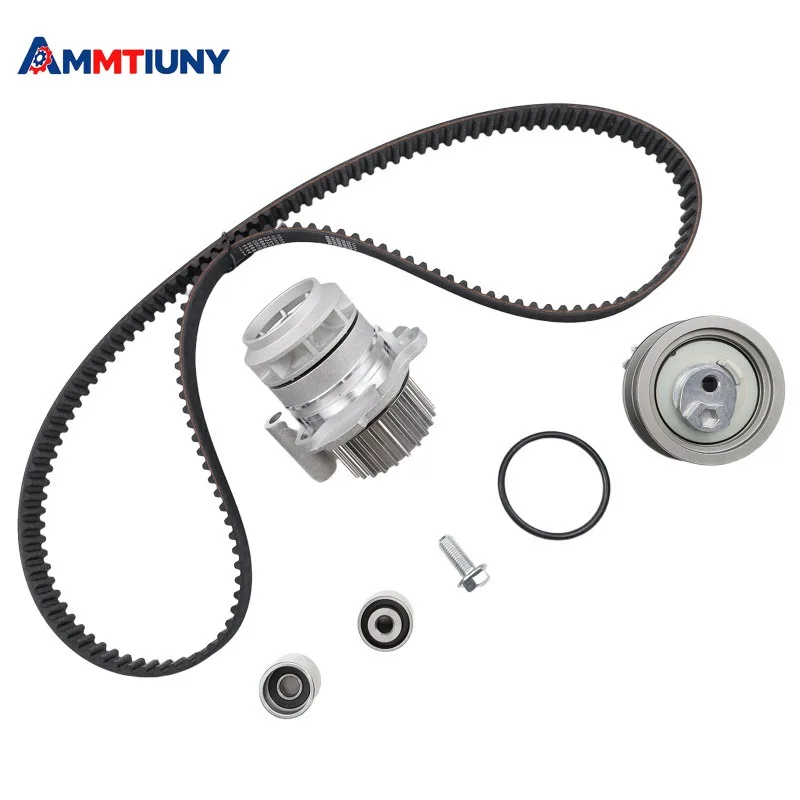 

Комплект ремня ГРМ Водяной насос TCKWP334 (5 шт.) Совместим с Audi A3 A4 TT VW EOS GTI Jetta Passat 2.0T 2.0L года 2005-2014 гг.
