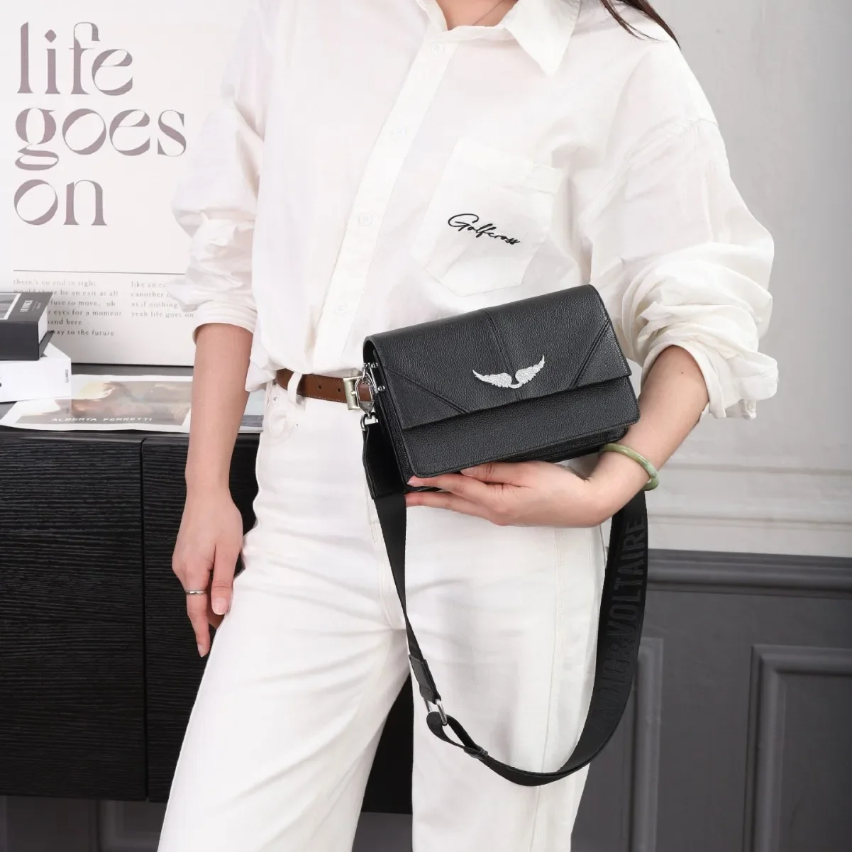 

Female Solid Color Underarm Messenger Bags New Women Cowhide Genuine Leather Cylinder Handbag Lady Soft One Shoulder Chain Bag