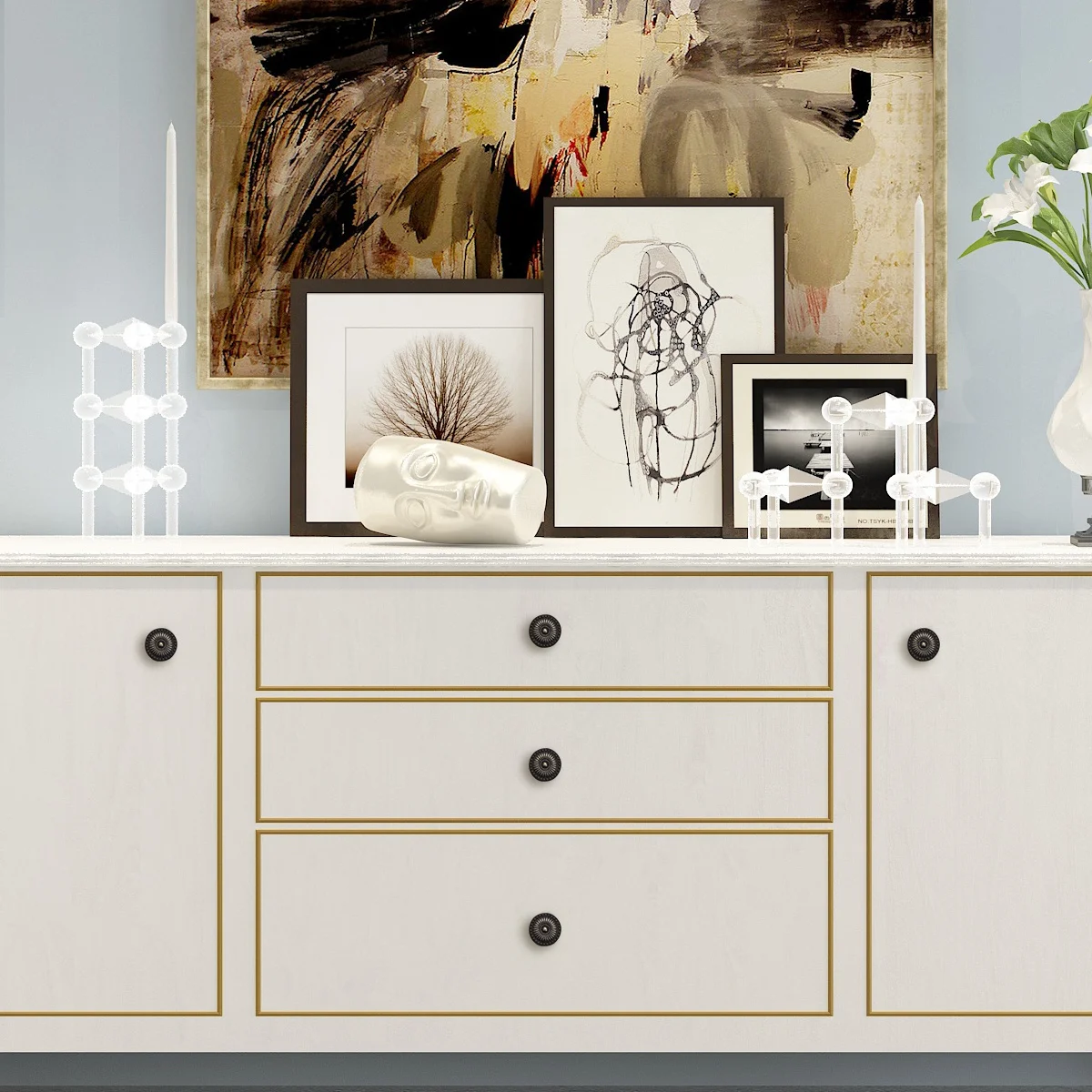 

4pcs Vintage Drawer Knobs Pull Handles Durable Zinc Alloy Retro Style Cabinet Hardware Elegant House Decoration