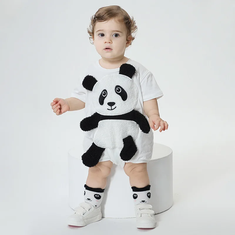 

Summer Newborn Baby Clothes Girls Boys Bodysuit Kawaii Cottton Japan Korea Romper Baby Cartoon Panda Outfits Toddler Onesie