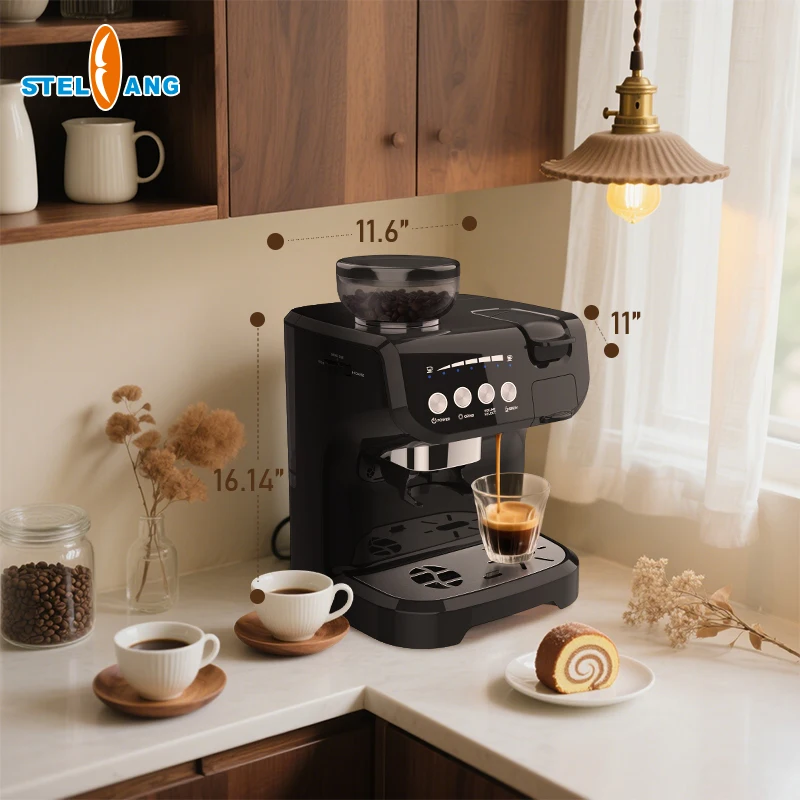

Intelligent Library Foshan Shunde Stelang Electric Coffee Maker 19Bar 3In1 Semi Automatic MultiCoffee Machine