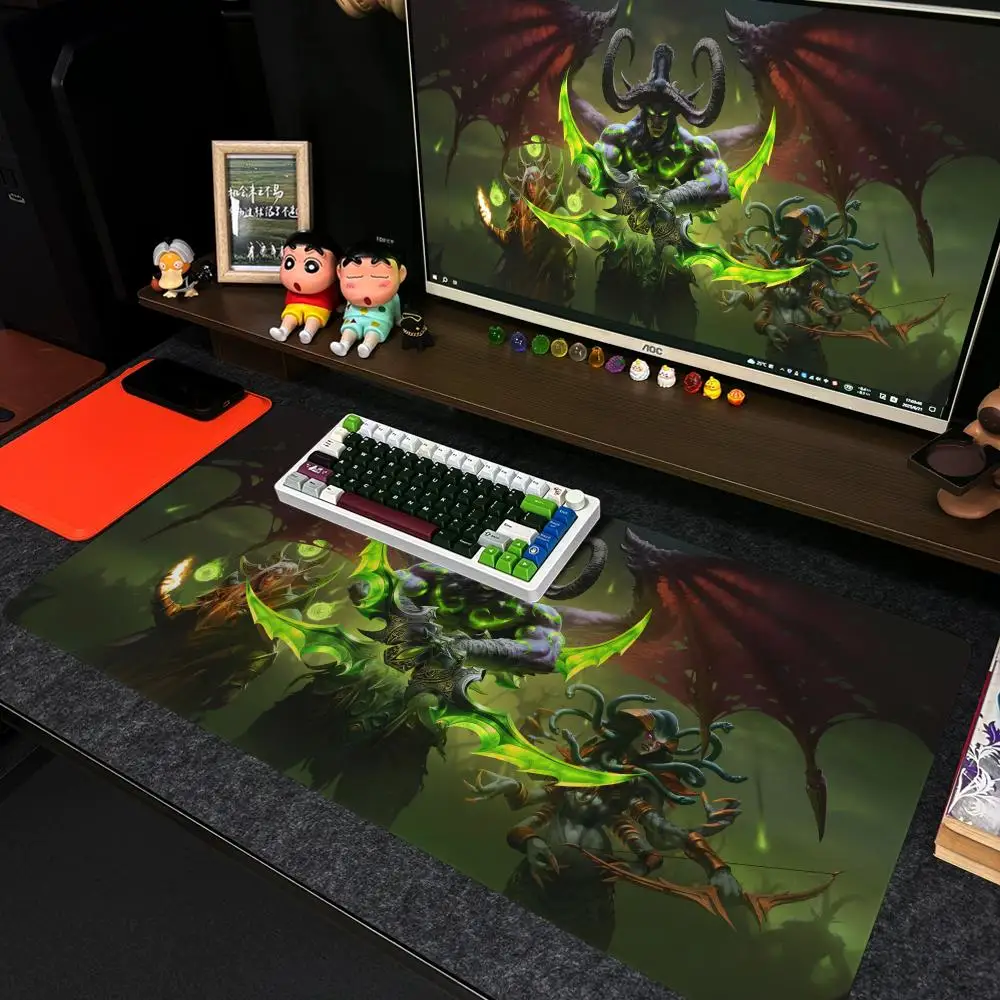 

Mouse Pad Xxl Computer Large Size Non-slip Gamer Keyboard 90x40cm Art Design HD Deskmat Warcrafts of World WOW Game