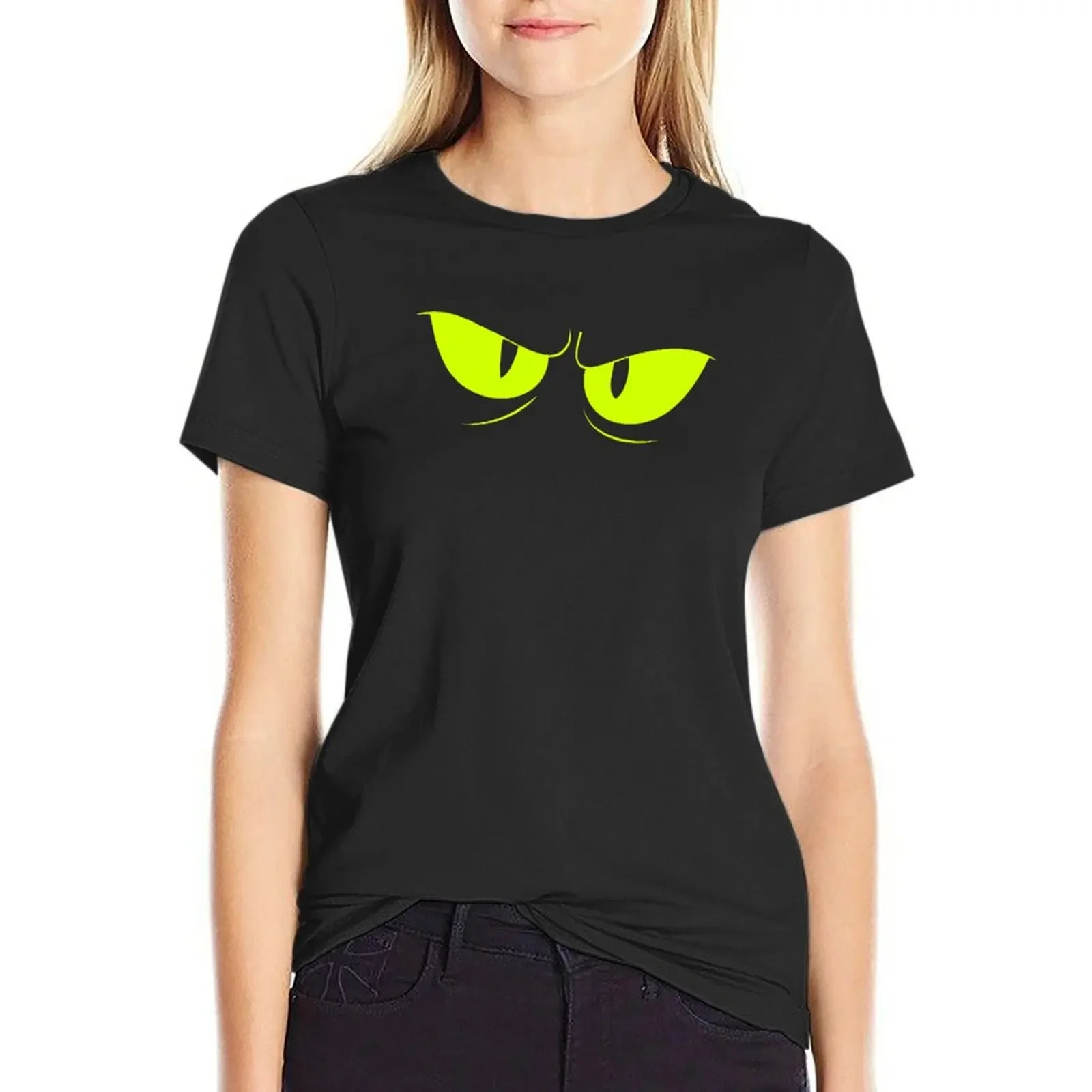 

Spooky Eyes T-Shirt korean fashion Short sleeve tee sweat korean Women's clothes