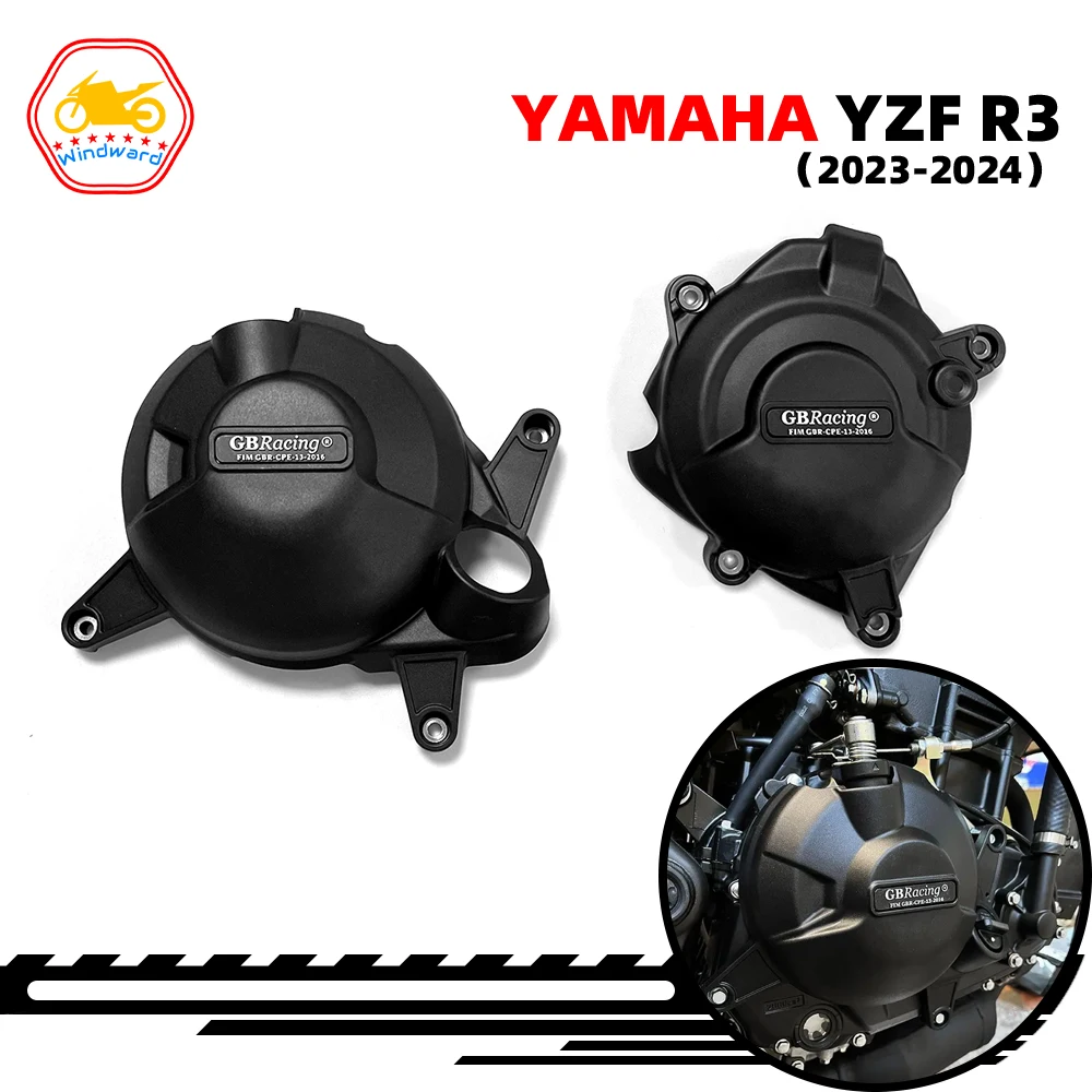 

Motorcycle NEW Alternator Secondary Clutch Engine Protective Cover For GB Racing For YAMAHA YZF R3 2023 2024 MT03 MT-03 23-24