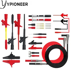YPioneer P1300 Multimeter Test Leads Kit with Alligator Clips Mini Grabber Test Hook Clips Wire Piercing Probes for Electrical