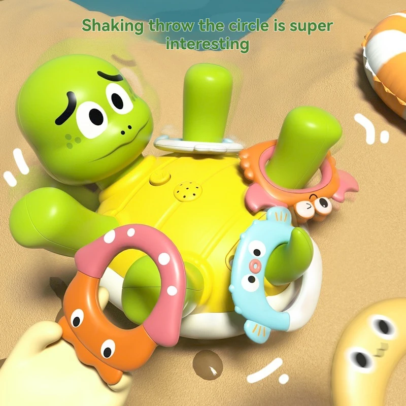 Jouet de bain tortues de natation, jouets de bain mignons pour bébé avec bouton de pulvérisation d'eau à une touche, jouets de bain de piscine rechargeables pour enfants âgés de 1 à 3 ans,