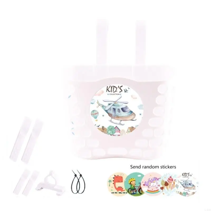 

Kids Front Handlebars Waterproof Plastic Rear Bikes Basket for Boy Girl Bikes