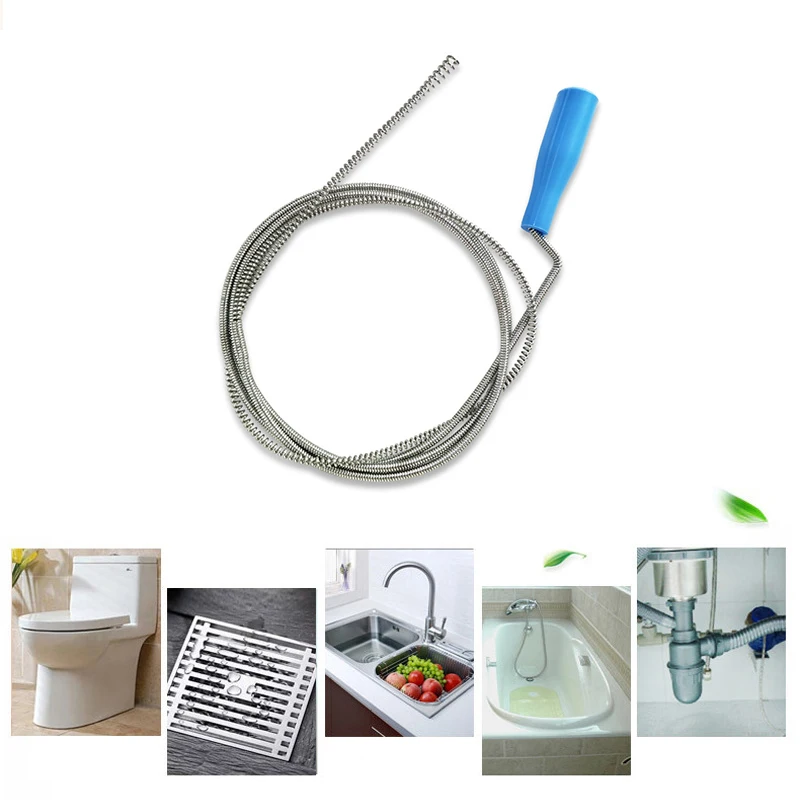 Drain Clog Removal Tool Household Sewer Toilet Clean plunger Unblocker Kitchen Sink Bathroom Bathtub Pipe Hair Dredge