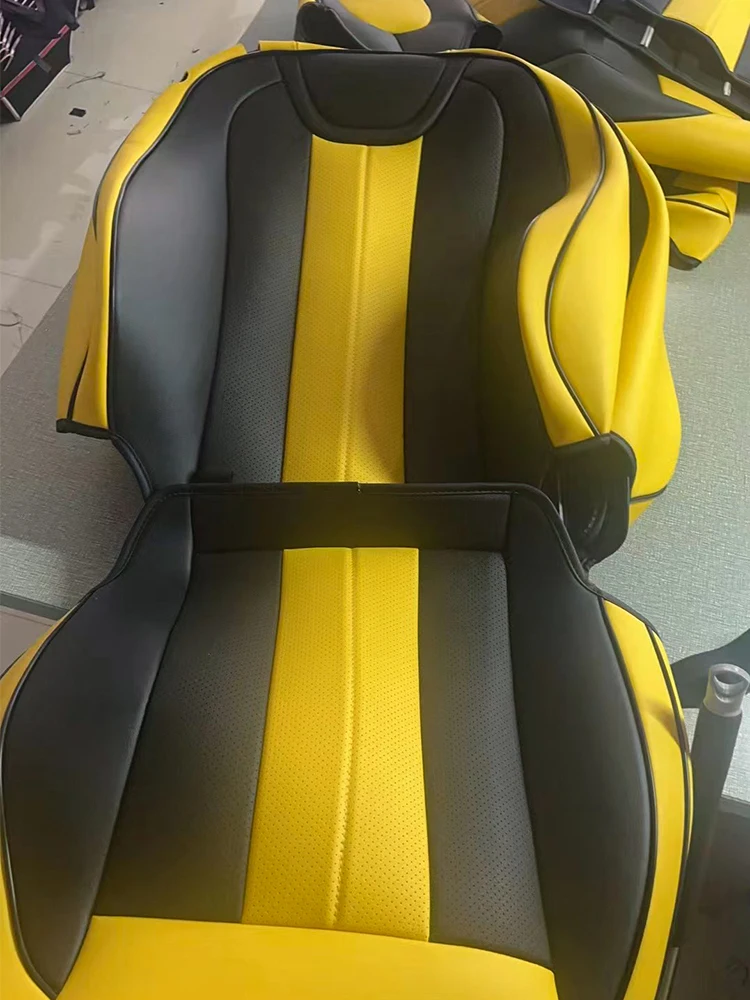 Custom Fit for 2015-2022 Mustang Car Seat Covers Full Set Artificial Leather Full Coverage for 2015-2022 Mustang Convertible