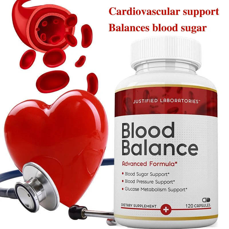 Blood Balance Supplement L Healthy Cholesterol & Triglyceride Levels, Blood Sugar, Blood Pressure, Glucose Metabolism Support