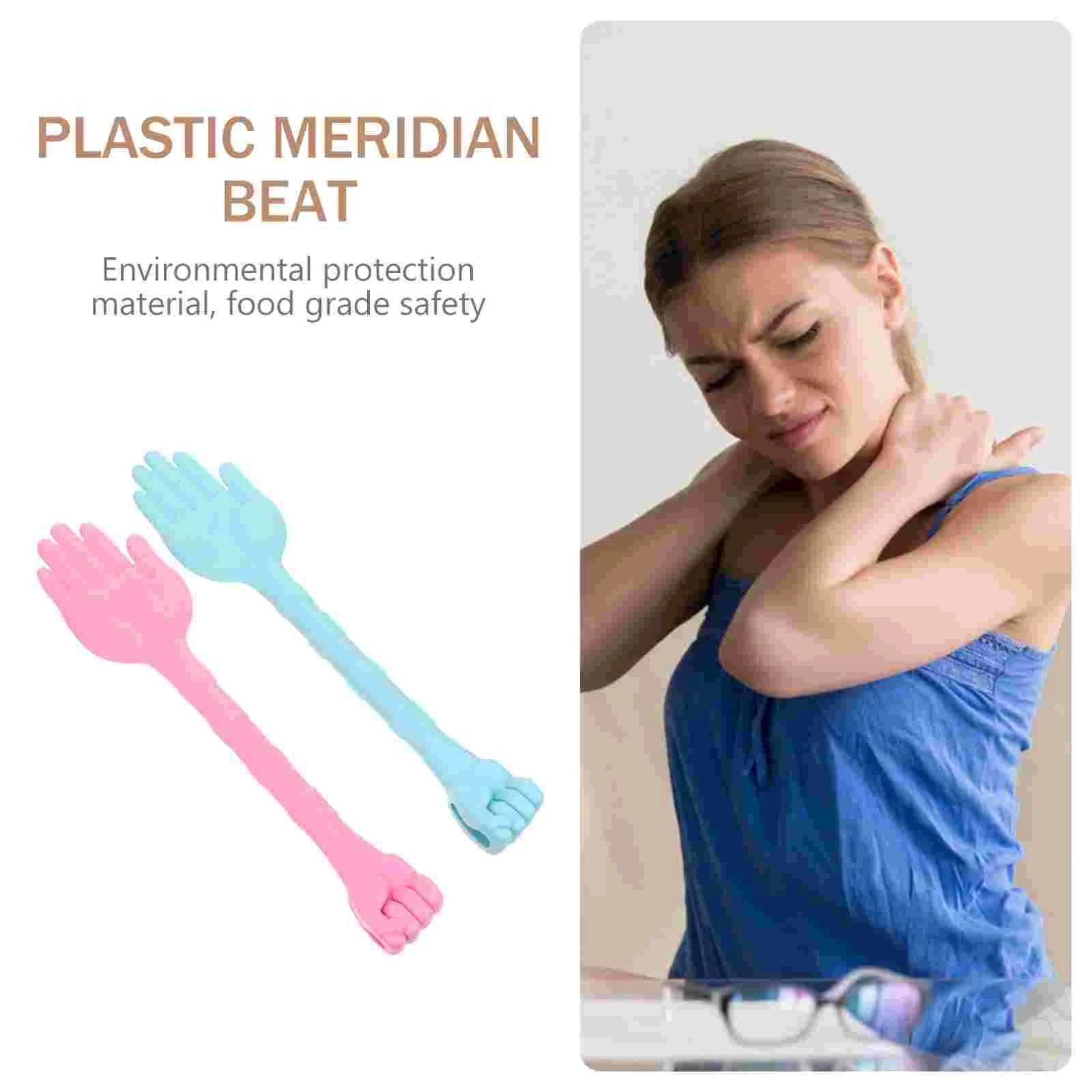 2 Pcs Palm Slapping Board Neck Massager Hand-held Scraping Stick The Shoulder Hammer Pat Portable Back Knocking