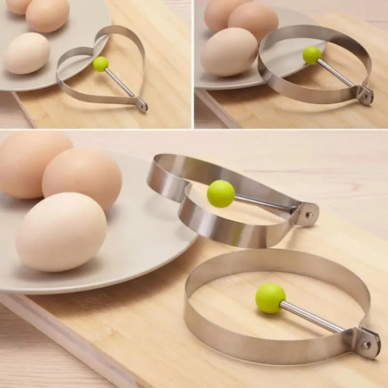 1-4Pcs Stainless Steel Fried Egg Shaper Egg Mold DIY Breakfast Egg Pancake Rings Sandwich Kitchen Tools Utensil Baking Tools