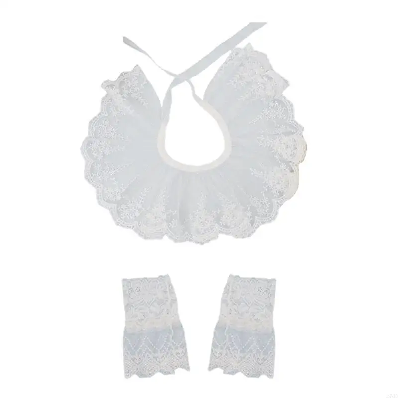 Tie Decorative Neckline Embellishment Multi Tiered Lace Trim Easy Wear Design